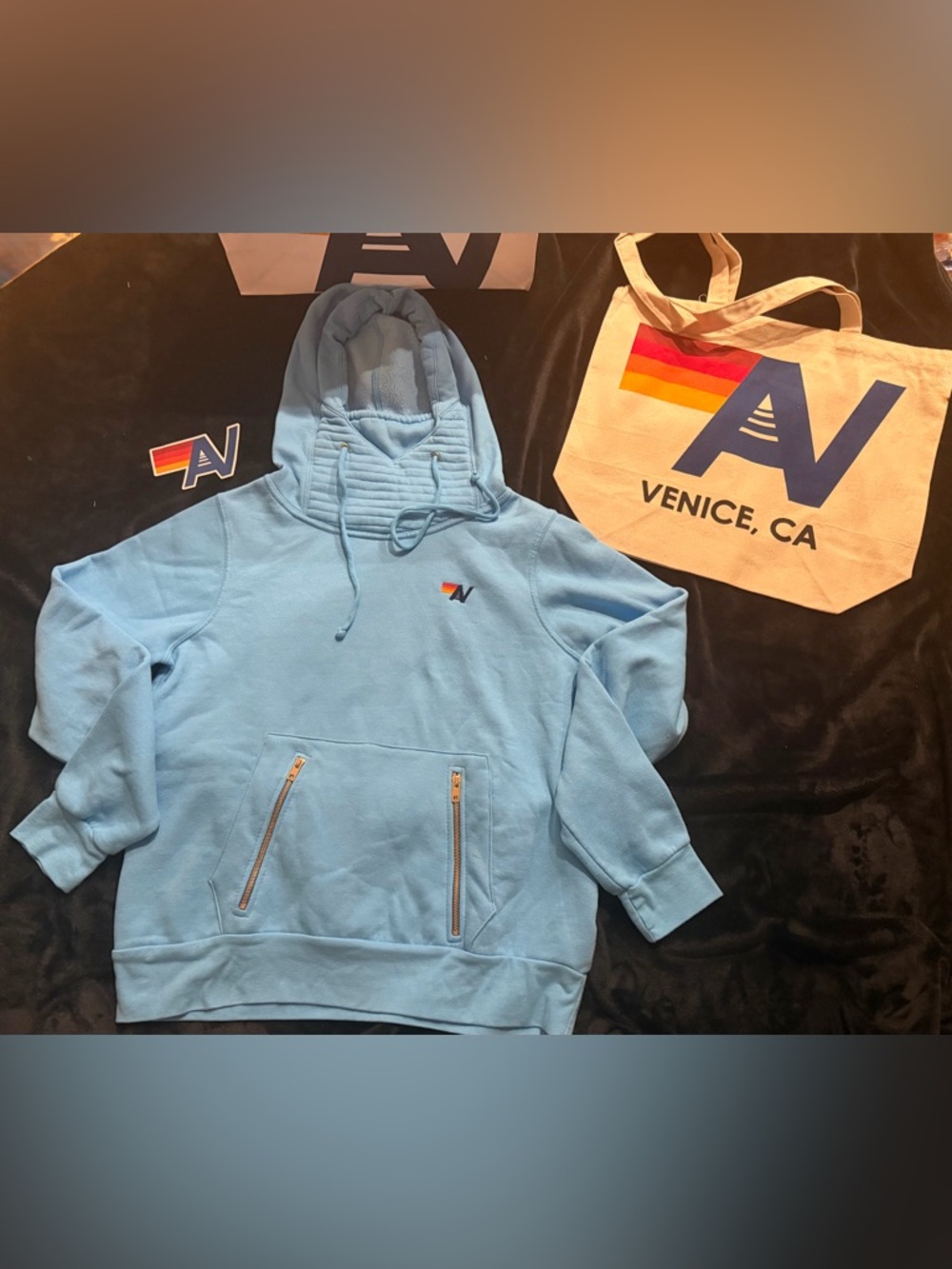 NWT Aviator Nation Ninja hoodie  Sky+ Tote Bag